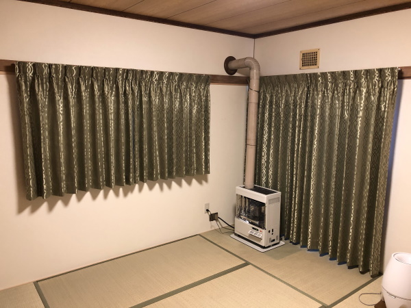 リフォーム後の和室へのカーテン取り付け | 札幌オーダーカーテン工房